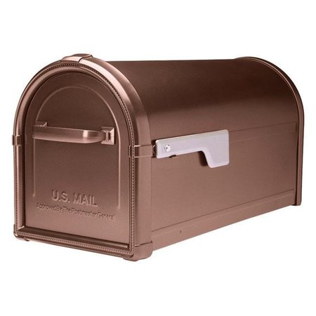 Architectural Mailboxes Architectural Mailboxes 5006270 Hillsborough Galvanized Steel Post Mounted Copper Mailbox; 11.06 x 9.61 x 21.3 in. 5006270